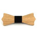 Nœud Papillon en bois de bambou et cuir