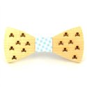 Nœud Papillon en bois crânes