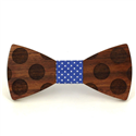 Nœud Papillon en bois cercles