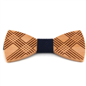 Nœud Papillon en bois à carreaux