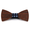 Nœud Papillon en bois motif géométrique