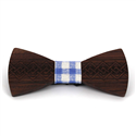 Nœud Papillon en bois gravé entrelacé