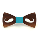 Nœud Papillon en bois moustache creuse