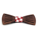 Nœud Papillon en bois à rayures creuses
