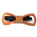 Nœud Papillon en bois creux arrondi