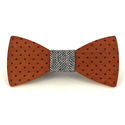Nœud Papillon en bois à pois