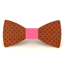 Nœud Papillon en bois à pois