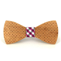 Nœud Papillon en bois à pois
