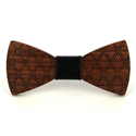 Nœud Papillon en bois à motifs losanges