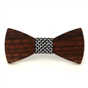Nœud Papillon en bois à motifs losanges