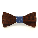 Nœud Papillon en bois à motifs losanges