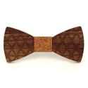 Nœud Papillon en bois à motifs losanges