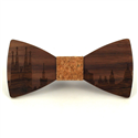 Nœud Papillon en bois Skyline Barcelone