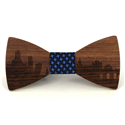 Nœud Papillon en bois Skyline Madrid