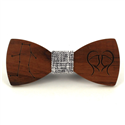 Nœud Papillon en bois Zodiaque Gémeaux