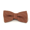 Nœud Papillon Marron Rayures Blanches