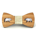 Nœud Papillon Enfants Bambou Creux Ours