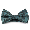 Nœud Papillon Paisley Émeraude et Noir