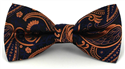 Nœud Papillon Paisley Noir, Bleu et Orange