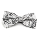 Nœud Papillon Paisley XL Gris Argent
