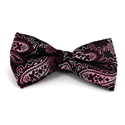 Nœud Papillon Paisley XL Rouge Bordeaux