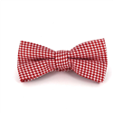 Nœud Papillon Pied-de-poule Blanc et Rouge