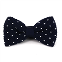 Nœud Papillon en point bleu avec pois blancs