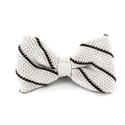 Nœud Papillon à pois blancs et rayures marron