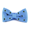 Nœud Papillon à pois vert foncé sur fond bleu clair
