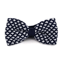 Nœud Papillon à pois fleur de lys bleu et blanc
