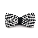 Nœud Papillon à pois Fleur de Lis noir et blanc