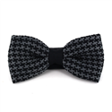 Nœud Papillon à pois Fleur de Lis noir et gris