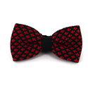 Nœud Papillon à pois fleur de lys noir et rouge