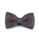 Nœud Papillon à pois gris et magenta