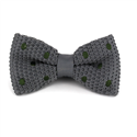 Nœud Papillon à pois gris vert foncé