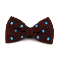 Nœud Papillon à pois marron et bleu ciel
