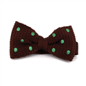 Nœud Papillon à pois marron avec des pois verts
