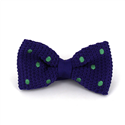 Nœud Papillon à pois violet avec pois verts