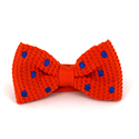 Nœud Papillon à pois orange avec des pois bleus