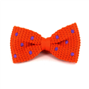 Nœud Papillon à pois orange avec des pois violets