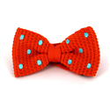 Nœud Papillon à pois orange et turquoise