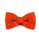 Nœud Papillon à pois orange avec des pois verts