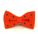 Nœud Papillon à pois orange avec des points verts foncés