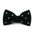 Nœud Papillon en point noir à pois verts
