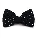 Nœud Papillon en point noir avec des pois blancs