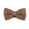 Nœud Papillon en point ocre avec pois grenat