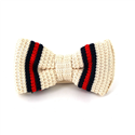 Nœud Papillon à rayures beige