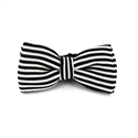 Nœud Papillon à rayures noires et blanches