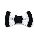 Nœud Papillon à pois rayé noir et blanc