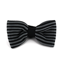 Nœud Papillon à pois rayures noir et gris